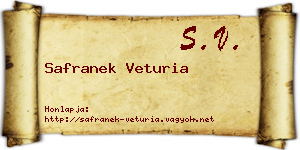 Safranek Veturia névjegykártya